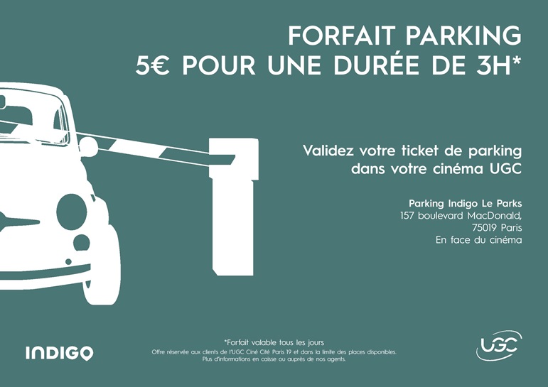 Forfait Parking 5 euros pour 3 heures